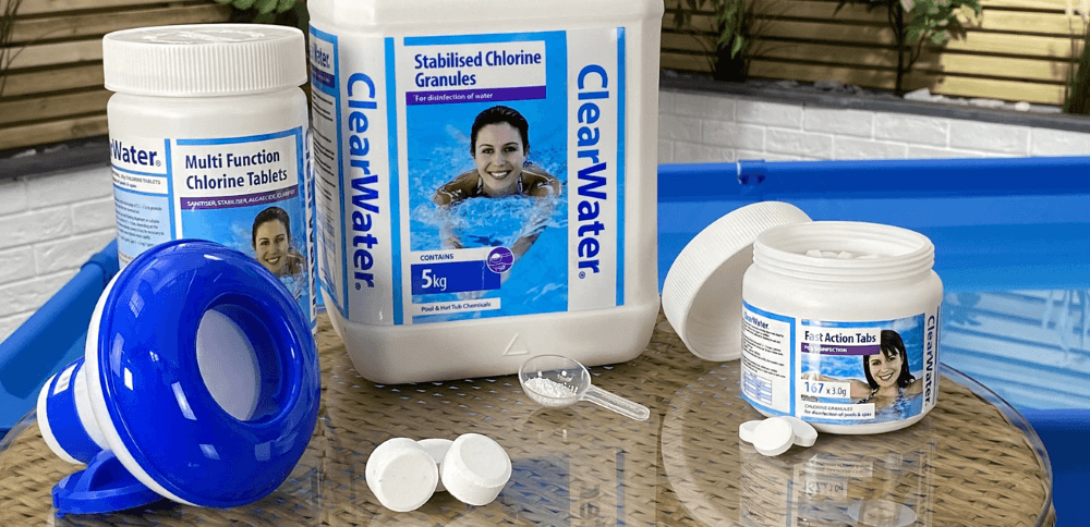Types of chlorine treatments for pool and hot tubs