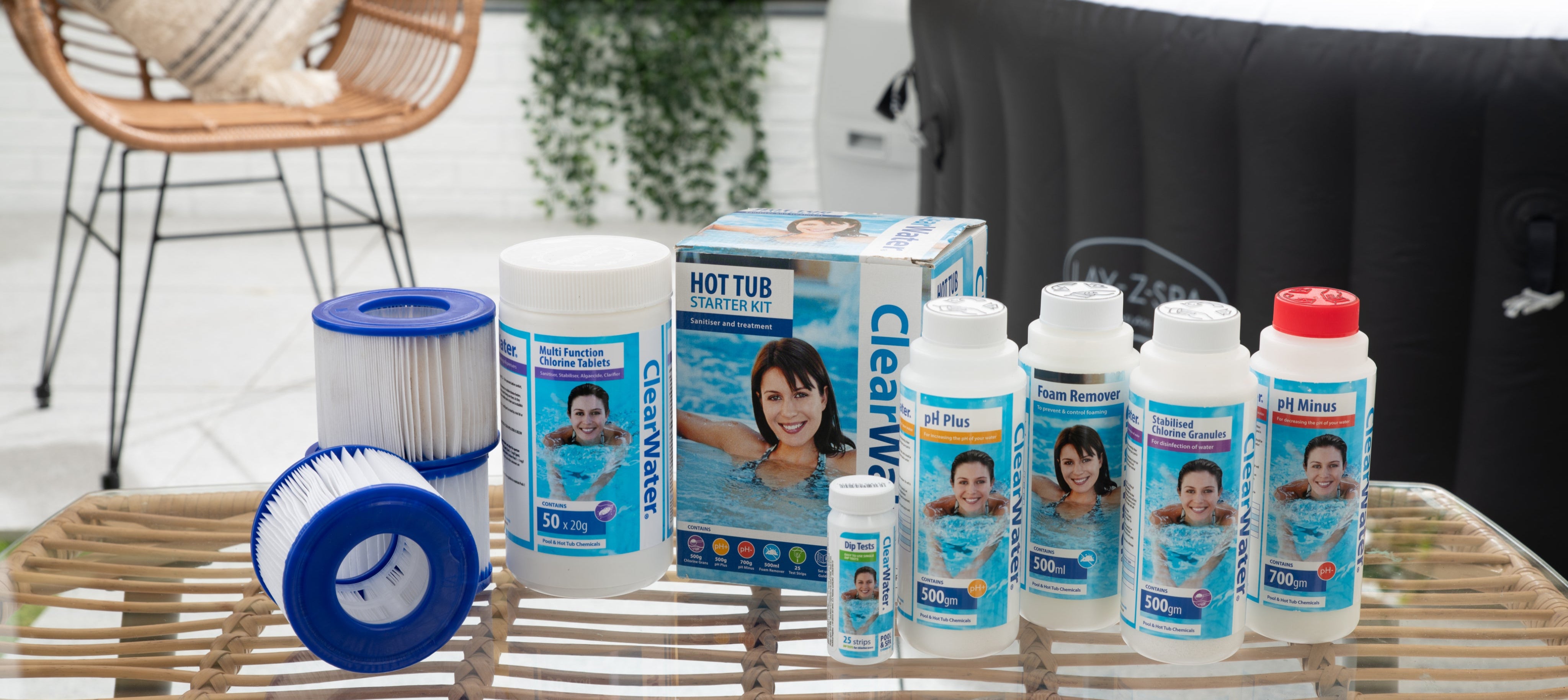 Clearwater hot tub starter kits