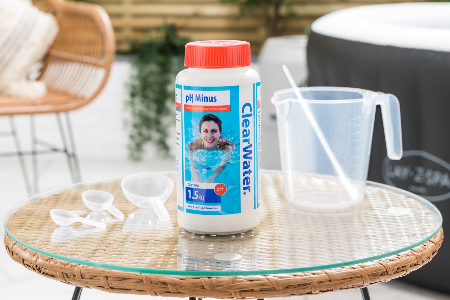 pH reducer for hot tubs