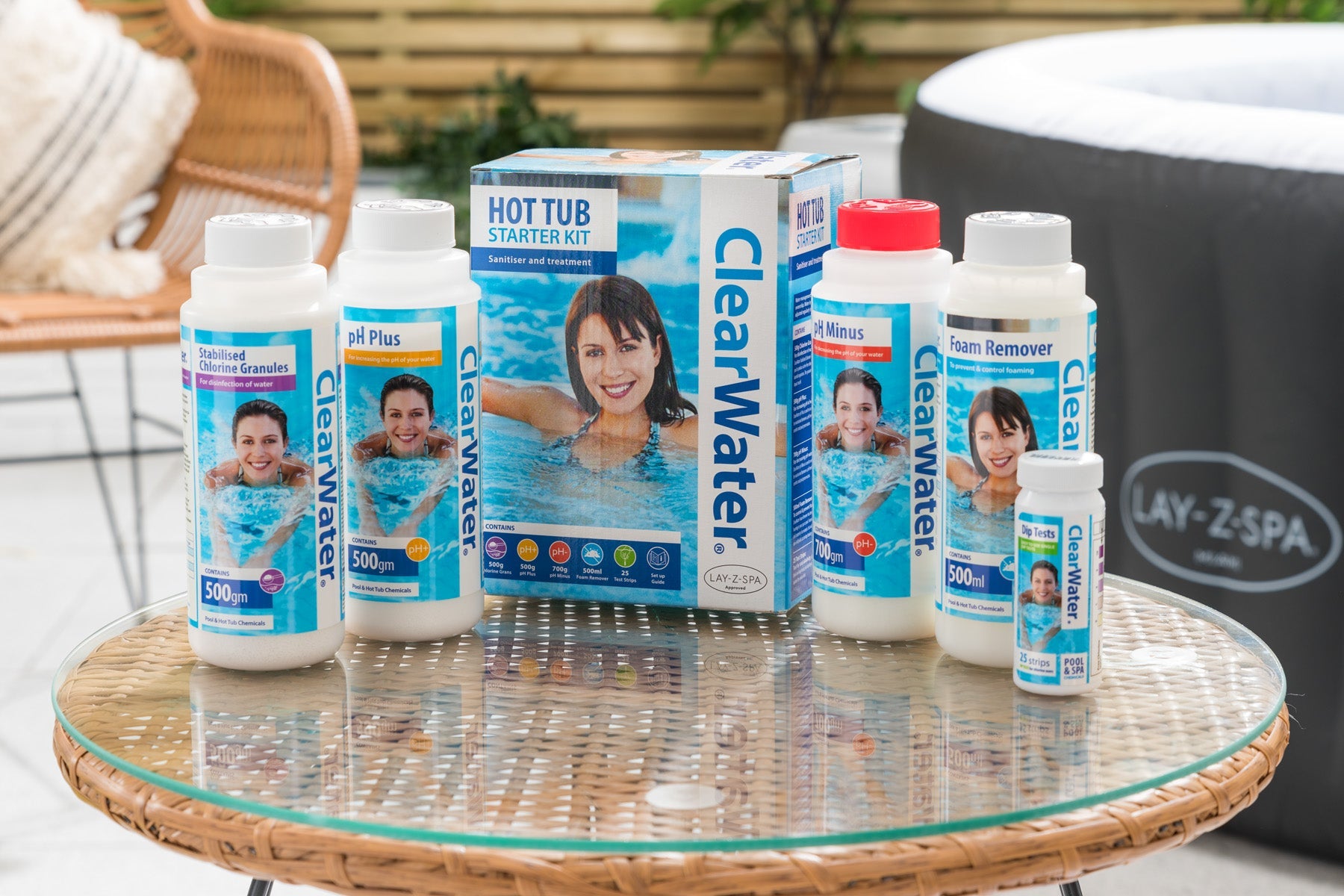 Hot tub chemical starter kit for beginners