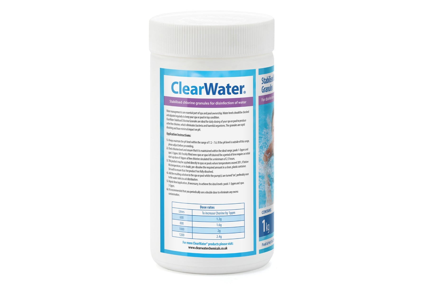 Clearwater Chlorine Granules For Hot Tubs & Pools