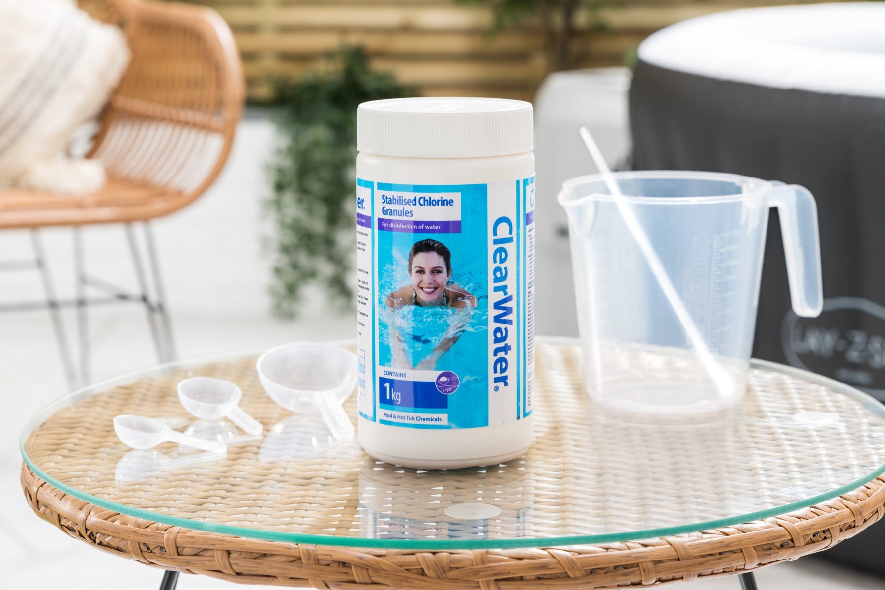 clearwater stabilised granules chlorine for hot tubs