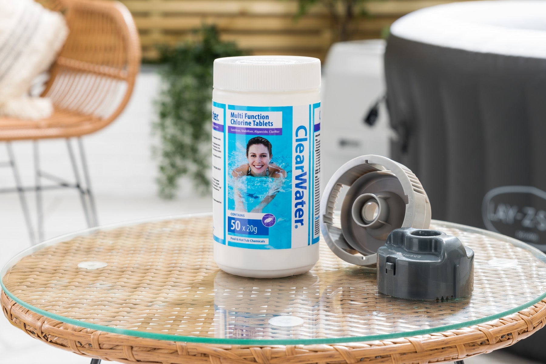 slow-release chlorine tablets for hot tubs and pools