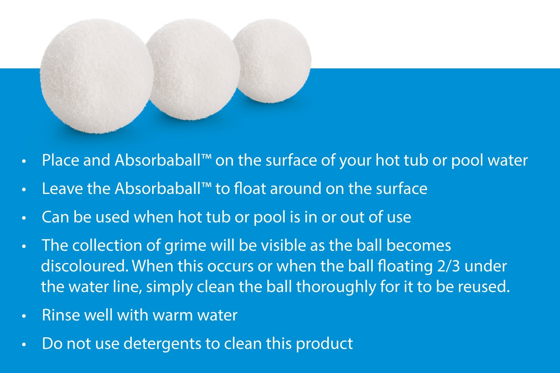 ClearWater absorbaball usage instructions