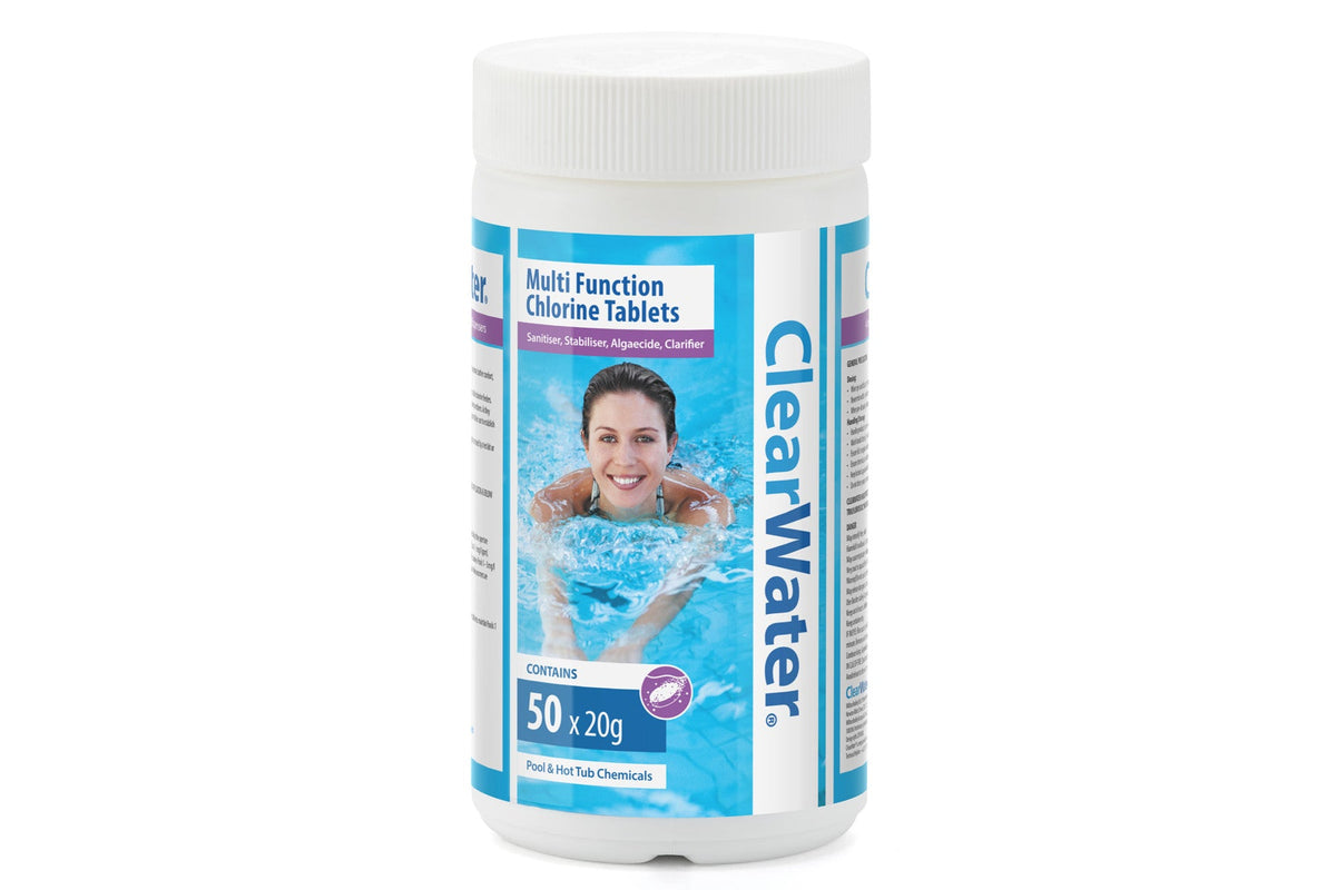 Multifunction Chlorine Tablets | Pool & Hot Tub Chlorine | Clearwater